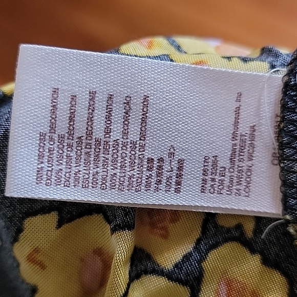 NWT Free People yellow black balloon sleeve love letter hi/low tunic dress - Picture 13 of 13